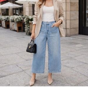 Loft Palmer Wide Leg Crop Jeans